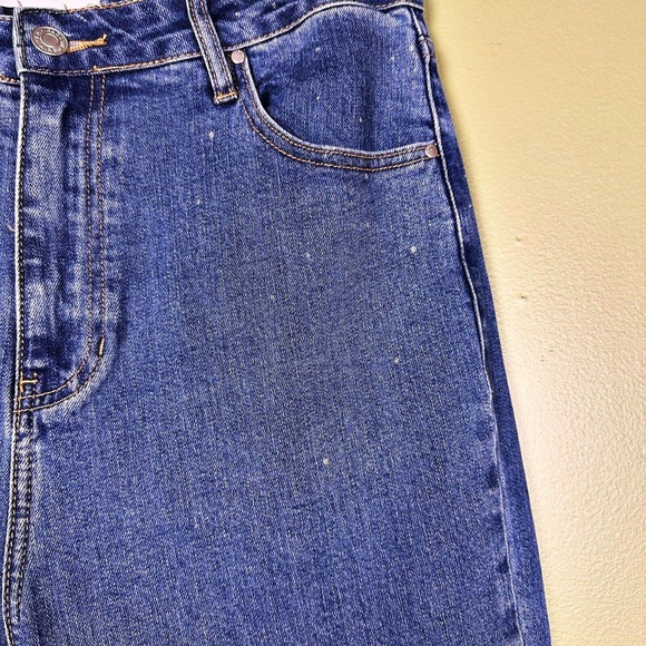 Pacsun Mom Jeans Size 30 Medium Wash High Rise Stretch Zip Fly Cotton Blue Women - Picture 3 of 10